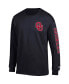 ფოტო #3 პროდუქტის Men's Black Oklahoma Sooners Team Stack Long Sleeve T-shirt