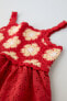 Комбинированное платье из кружева кроше с вышивкой ZARA