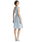 Фото #2 товара Womens Cap Sleeve Pleated Cocktail Dress with Pockets