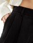 Only pleat front tailored trousers in black