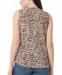 Women's Printed Moss-Crepe Sleeveless Top