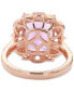 ფოტო #4 პროდუქტის Pink Amethyst (4 ct. t.w.) & White Topaz (5/8 ct. t.w.) Halo Ring in Rose Gold-Plated Sterling Silver (Also in Sky Blue Topaz)