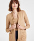 ფოტო #2 პროდუქტის Women's Open-Front Rib-Knit Duster Cardigan