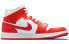 Jordan Air Jordan 1 mid 拼接 防滑减震 中帮 复古篮球鞋 女款 哈瓦那红 / Кроссовки Jordan Air Jordan 1 Mid BQ6472-116