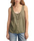 ფოტო #1 პროდუქტის Women's Cotton Floral-Print Military Tank Top