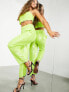 ASOS EDITION tapered trouser in neon lime sequin