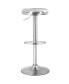 Фото #8 товара Brushed Stainless Steel Swivel Bar Stool Seat Adjustable