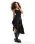 Фото #1 товара Cotton On asymmetric hem cami prairie dress in black