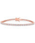 ფოტო #1 პროდუქტის Lab-Grown Moissanite Tennis Bracelet (5-1/10 ct. t.w) in 18k Rose Gold-Plated Sterling Silver