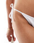 Фото #3 товара Cotton On tie side brazilian bikini bottom in white crinkle