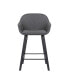 Фото #2 товара Crimson Faux Leather and Wood Bar and Counter Height Stool