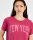 Фото #3 товара Juniors' New York Graphic-Print Tee