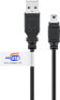 Фото #2 товара Wentronic USB 2.0 Hi-Speed Cable with USB Certificate - Black - 3 m - 3 m - Mini-USB B - USB A - USB 2.0 - 480 Mbit/s - Black