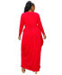 ფოტო #2 პროდუქტის Plus Size Giuliana Tulip Hem Maxi Dress