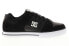 Фото #1 товара DC Pure 300660 Mens Black Leather Low Top Lace Up Skate Sneakers Shoes 11.5