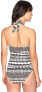 Фото #2 товара Ralph Lauren 168089 Womens Stripe Halter One-Piece Swimwear Brown Size 10