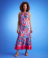 ფოტო #6 პროდუქტის Petite Printed Halter-Neck Maxi Dress