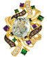 ფოტო #1 პროდუქტის Crazy Collection® Multi-Gemstone (5-1/3 ct. t.w.) & Diamond (3/8 ct. t.w.) Swirling Cluster Statement Ring in 14k Gold