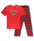 ფოტო #6 პროდუქტის Men's Red Chicago Blackhawks Big and Tall T-shirt and Pajama Pants Sleep Set