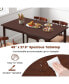 Фото #4 товара 48 Inches Mid Century Dining Table for 4 with Rubber Wood Legs-Brown