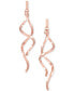 ფოტო #1 პროდუქტის Twisty Bar Drop Earrings in 14k Rose Gold