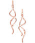 Фото #1 товара Twisty Bar Drop Earrings in 14k Rose Gold