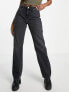 Фото #1 товара Only Dad wide straight leg jeans in washed black