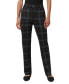 Фото #2 товара Women's Mid-Rise Plaid Trouser Leggings