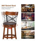 Фото #7 товара Set of 2 Bar Stools Swivel 25'' Dining Bar Chairs