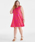 ფოტო #1 პროდუქტის Plus Size Printed Sleeveless Flip Flop Dress, Created for Macy's