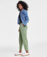 Фото #8 товара Women's Pleated Chino Ankle Pants, Created for Macy's