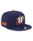ფოტო #2 პროდუქტის Men's Navy Houston Astros City Connect 9FIFTY Snapback Adjustable Hat
