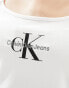 Фото #3 товара Calvin Klein Jeans monologo strappy tank top in white