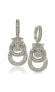ფოტო #1 პროდუქტის Suzy Levian Sterling Silver Cubic Zirconia Panther Double Ring Drop Earrings