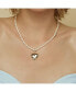 ფოტო #3 პროდუქტის Gleam Cultured Pearl Necklace with Heart Shaped Charm Pendant