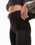 Фото #4 товара Topshop Tall full length heavy weight legging with deep waistband in black