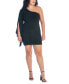 Фото #1 товара Plus Size One Shoulder Drape Bodycon Dress