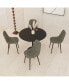 31.5" Round Black Dining Table with MDF Top