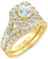 ფოტო #2 პროდუქტის Diamond Halo Bridal Set (3 ct. t.w.) in 14k White or Yellow Gold