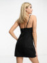 Фото #2 товара Stradivarius cargo cami mini dress in black