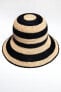 STRIPED RAFFIA HAT