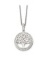 Фото #1 товара Chisel preciosa Crystal Tree of Life Pendant Cable Chain Necklace