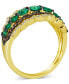 Фото #4 товара Costa Smeralda Emeralds (3/4 ct. t.w.) & Diamond (5/8 ct. t.w.) Scalloped Edge Ring in 14k Gold