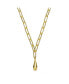 ფოტო #1 პროდუქტის Classic Teens/Young Adults 14K Gold Plated Charm PaperClip Necklace