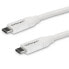Фото #2 товара StarTech.com USB-C to USB-C Cable w/ 5A PD - M/M - White - 4 m (13 ft.) - USB 2.0 - USB-IF Certified - 4 m - USB C - USB C - USB 3.2 Gen 1 (3.1 Gen 1) - 480 Mbit/s - White