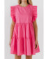 ფოტო #1 პროდუქტის Women's Ruffled Babydoll Mini Dress