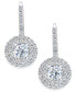 Cubic Zirconia Circle Cluster Drop Earrings in Sterling Silver, Created for Macy's