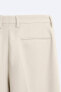 Фото #8 товара Костюмные брюки из рельефной ткани ZARA