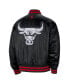 Фото #2 товара Men's Black Chicago Bulls 2023/24 City Edition Courtside Premier Full-Snap Bomber Jacket