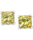 ფოტო #2 პროდუქტის Cubic Zirconia Omega Back Stud Earrings in Sterling Silver